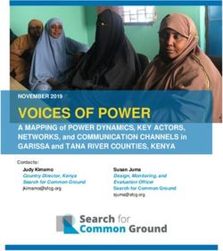 VOICES OF POWER A MAPPING of POWER DYNAMICS, KEY ACTORS, Search for Common Ground