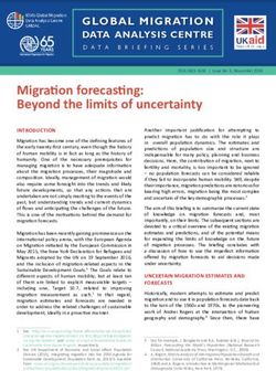 Migration forecasting: Beyond the limits of uncertainty - IOM Publications