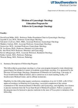 Division of Gynecologic Oncology Education Program for Fellows in Gynecologic Oncology
