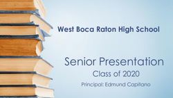 Senior Presentation Class of 2020 - West Boca Raton High School - West Boca Raton Community High School
