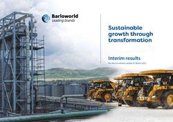 Sustainable growth through transformation - Interim results For the six months ended 31 March 2021 - Barloworld