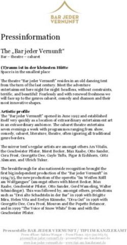 Pressinformation - Bar jeder Vernunft