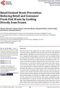Retail Seafood Waste Prevention: Reducing Retail and Consumer Fresh-Fish Waste by Cooking Directly from Frozen - Scientific Research ...