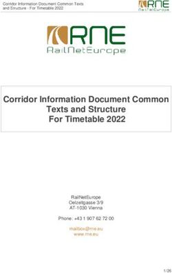 Corridor Information Document Common Texts and Structure For Timetable 2022 - RailNetEurope Oelzeltgasse 3/9 AT-1030 Vienna Phone: +43 1 907 62 72 ...