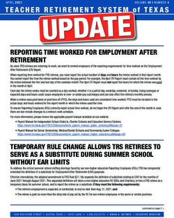 TEACHER RETIREMENT SYSTEM of TEXAS REPORTING TIME WORKED FOR EMPLOYMENT AFTER RETIREMENT - Texas.gov