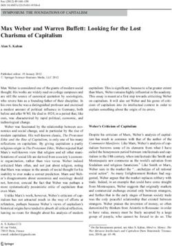 Max Weber and Warren Buffett: Looking for the Lost Charisma of Capitalism