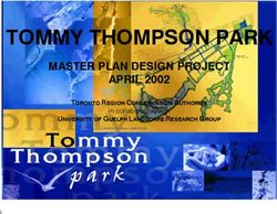 TOMMY THOMPSON PARK MASTER PLAN DESIGN PROJECT APRIL 2002 - TORONTO REGION CONSERVATION AUTHORITY