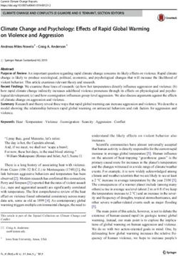 Climate Change and Psychology: Effects of Rapid Global Warming on Violence and Aggression - Craig A. Anderson