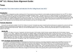AP U.S. History State Alignment Guide: Texas