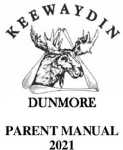 PARENT MANUAL DUNMORE 2021 - Keewaydin Camp