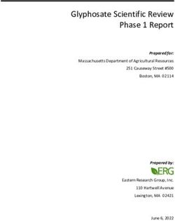 Glyphosate Scientific Review Phase 1 Report - Mass.gov
