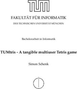 FAKULT AT F UR INFORMATIK - DER TECHNISCHEN UNIVERSIT AT M UNCHEN TUMtris - A tangible multiuser Tetris game