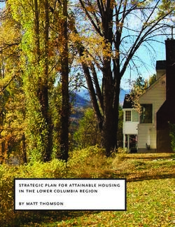 Strategic plan for attainable housing in the lower columbia region by matt thomson