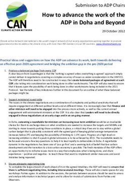 How to advance the work of the ADP in Doha and Beyond - unfccc