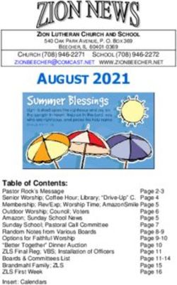 AUGUST 2021 - Zion Lutheran Church