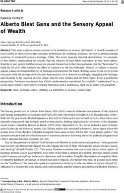 Alberto Blest Gana and the Sensory Appeal of Wealth