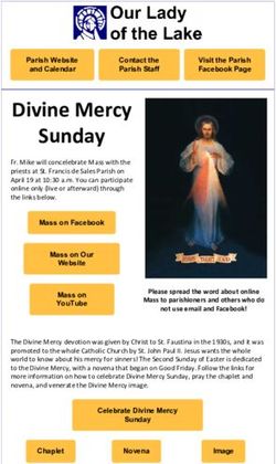 Divine Mercy Sunday - Our Lady of the Lake