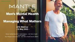 Men's Mental Health & Managing What Matters - AFA Webinar - 10 May 2022 - Runner Up Best New Men's Health Initiative - 2021 Men's Health