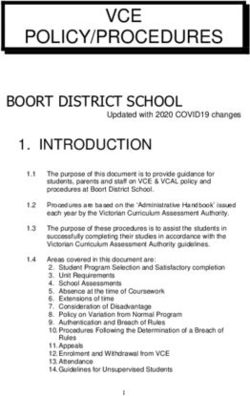 VCE POLICY/PROCEDURES - Boort District P-12 School