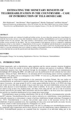 ESTIMATING THE MONETARY BENEFITS OF TELEREHABILITATION IN THE COUNTRYSIDE - CASE OF INTRODUCTION OF TELE-HOMECARE - International Conference on ...