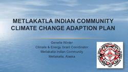 METLAKATLA INDIAN COMMUNITY CLIMATE CHANGE ADAPTION PLAN - Genelle Winter Climate & Energy Grant Coordinator Metlakatla Indian Community ...