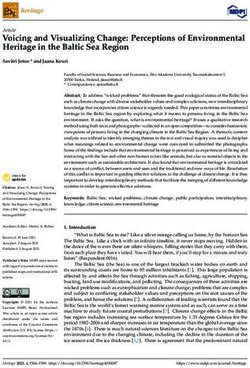 Voicing and Visualizing Change: Perceptions of Environmental Heritage in the Baltic Sea Region - MDPI