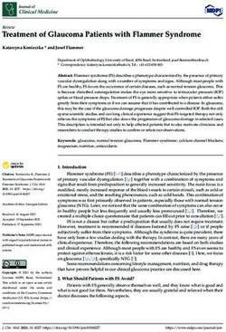 Treatment of Glaucoma Patients with Flammer Syndrome - MDPI