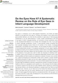 DO THE EYES HAVE IT? A SYSTEMATIC REVIEW ON THE ROLE OF EYE GAZE IN INFANT LANGUAGE DEVELOPMENT - MPG.PURE
