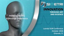 Imitating Reality A Moulage Experience - Laerdal SUN Conference October 2018 Orlando, FL