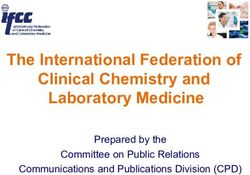 The International Federation of Clinical Chemistry and Laboratory Medicine - Prepared by the Committee on Public Relations Communications and ...