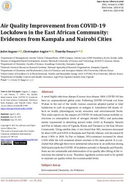 Air Quality Improvement from COVID-19 Lockdown in the East African Community: Evidences from Kampala and Nairobi Cities
