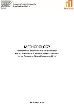 METHODOLOGY - February 2021 - CENSUS OF POPULATION, HOUSEHOLDS AND DWELLINGS IN THE REPUBLIC OF NORTH MACEDONIA, 2021