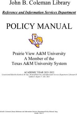 POLICY MANUAL John B. Coleman Library - Prairie View A&M University