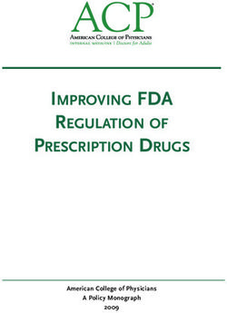 IMPROVING FDA REGULATION OF PRESCRIPTION DRUGS - American College of Physicians A Policy Monograph
