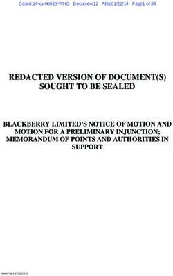 REDACTED VERSION OF DOCUMENT(S) SOUGHT TO BE SEALED