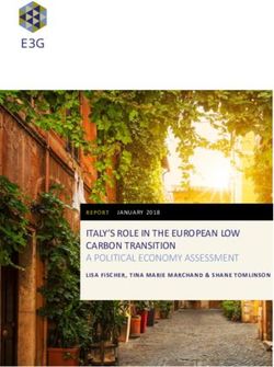 ITALY'S ROLE IN THE EUROPEAN LOW CARBON TRANSITION - A POLITICAL ECONOMY ASSESSMENT LISA FISCHER, TINA MARIE MARCHAND & SHANE TOMLINSON - E3G