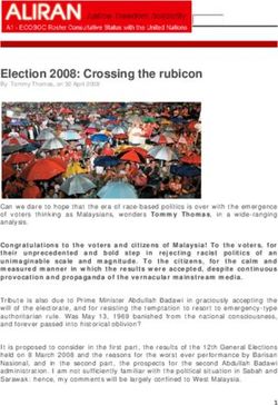 Election 2008: Crossing the rubicon - By Tommy Thomas, on 30 April 2008