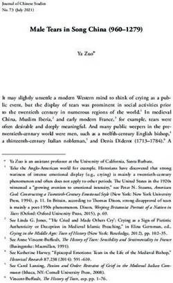 Male Tears in Song China (960-1279) - Ya Zuo* - CUHK