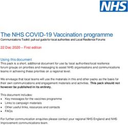 The NHS COVID-19 Vaccination programme - National Care ...