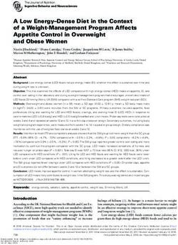 A Low Energy-Dense Diet in the Context of a Weight-Management Program Affects Appetite Control in Overweight and Obese Women - White Rose Research ...