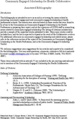 Community Engaged Scholarship for Health Collaborative Annotated Bibliography