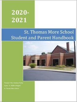 2020- 2021 St. Thomas More School Student and Parent Handbook