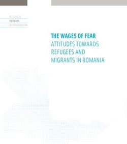 THE WAGES OF FEAR ATTITUDES TOWARDS REFUGEES AND MIGRANTS IN ROMANIA - RESEARCH REPORTS