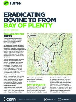 ERADICATING BOVINE TB FROM BAY OF PLENTY - OSPRI