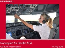 Norwegian Air Shuttle ASA - Q2 2019 Presentation 11 July 2019