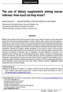 The use of dietary supplements among soccer referees: How much do they know?
