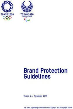 Brand Protection Guidelines - Version 4.4 November 2019 The Tokyo Organising Committee of the Olympic and Paralympic Games - Tokyo 2020