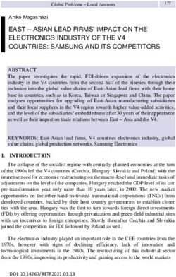 EAST - ASIAN LEAD FIRMS' IMPACT ON THE ELECTRONICS INDUSTRY OF THE V4 COUNTRIES: SAMSUNG AND ITS COMPETITORS