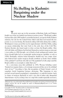 S(c)helling in Kashmir: Bargaining under the Nuclear Shadow - The Washington Quarterly