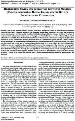 DISTRIBUTION, STATUS, AND ECOLOGY OF THE WATER MONITOR